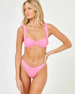 Outlet Low Tide Bikini Bottom - Guava Bitsy|Bikini Bottoms