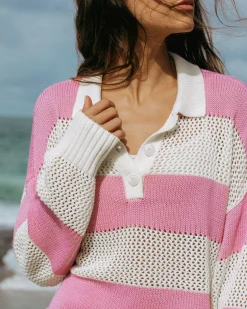 Online X Anthropologie Rugby Sweater - Pink Lady Sweaters|Tops