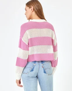 Online X Anthropologie Rugby Sweater - Pink Lady Sweaters|Tops