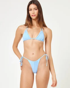 Clearance x JVS Del Prado Bikini Top - Sky Blue Triangle|Bikini Tops