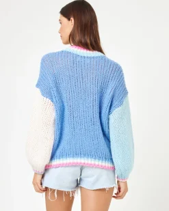Discount x JVS Lido Cardigan - California Colorblock Sweaters