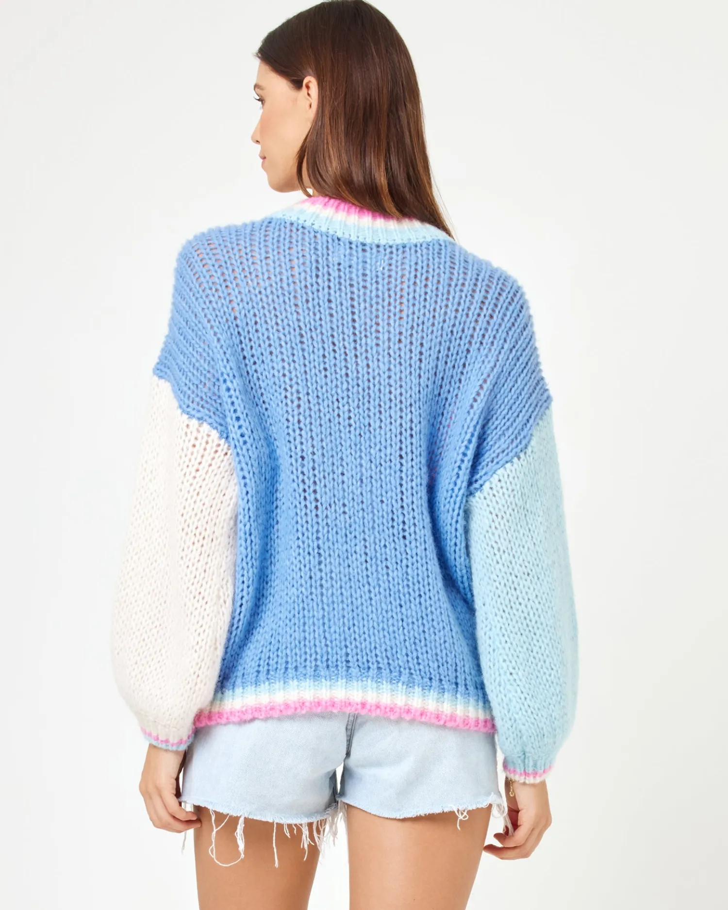 Discount x JVS Lido Cardigan - California Colorblock Sweaters