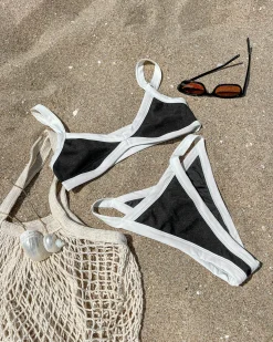 Sale Mackenzie Bikini Bottom - Black-Cream Bitsy|Bikini Bottoms