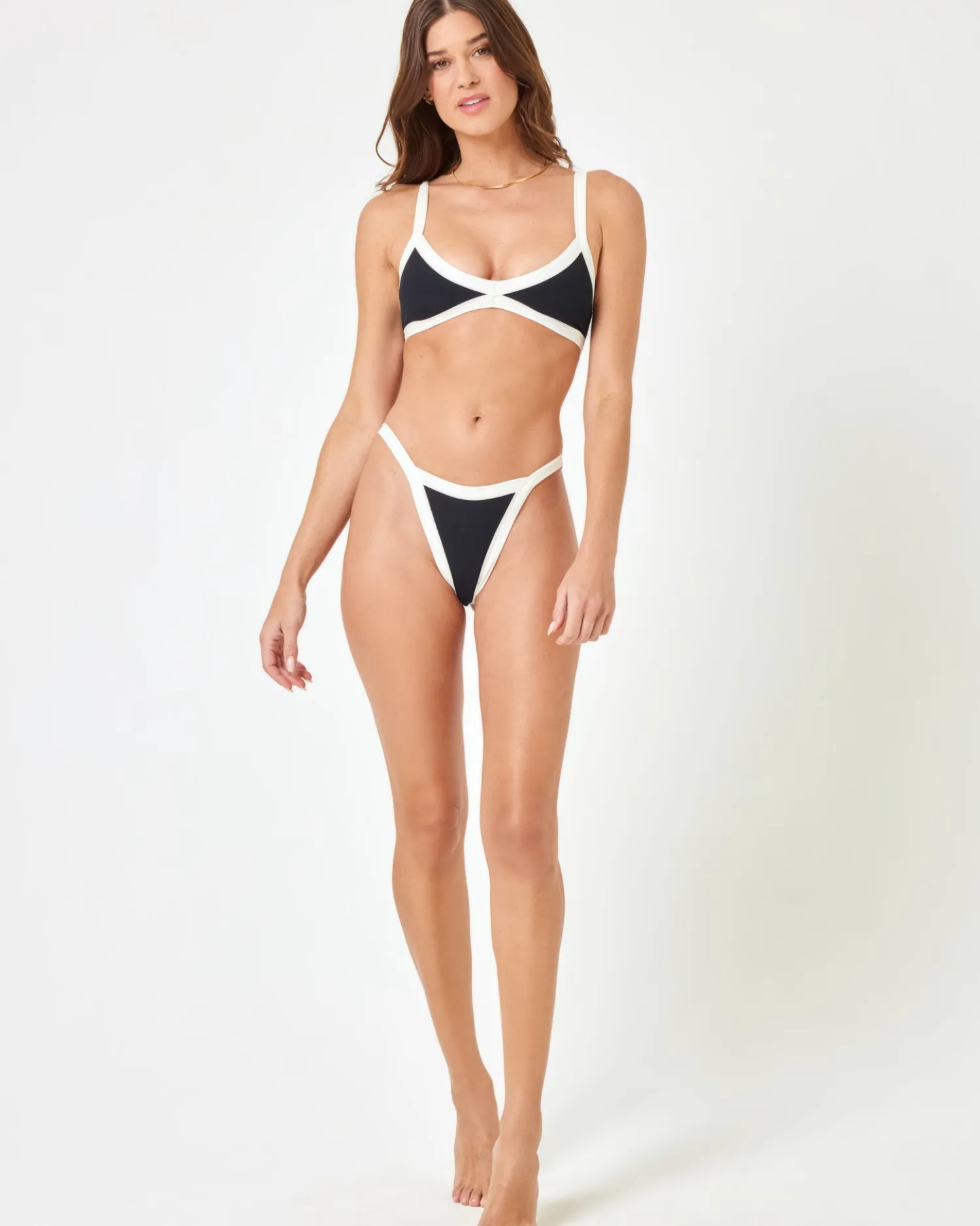 Sale Mackenzie Bikini Bottom - Black-Cream Bitsy|Bikini Bottoms