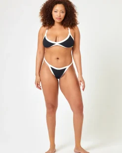 Sale Mackenzie Bikini Bottom - Black-Cream Bitsy|Bikini Bottoms