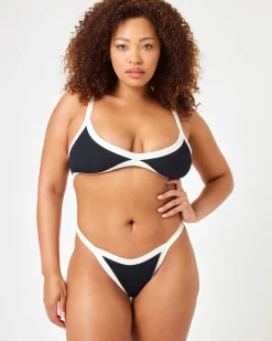 Sale Mackenzie Bikini Bottom - Black-Cream Bitsy|Bikini Bottoms