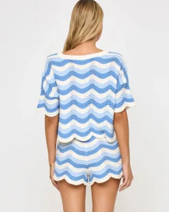 Clearance Make Waves Knit Short - Blue Crush Sets|Loungewear