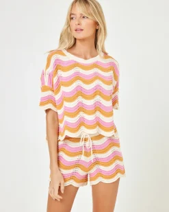 Hot Make Waves Knit Short - Catching Sun Sets|Loungewear