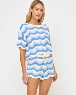 Online Make Waves Sweater - Blue Crush Sets|Loungewear
