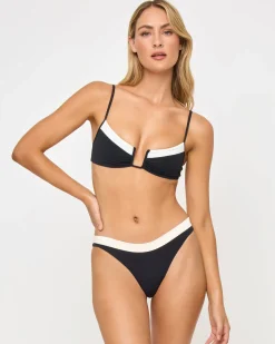 Sale Mercer Bikini Bottom - Black-Cream Classic|Bikini Bottoms