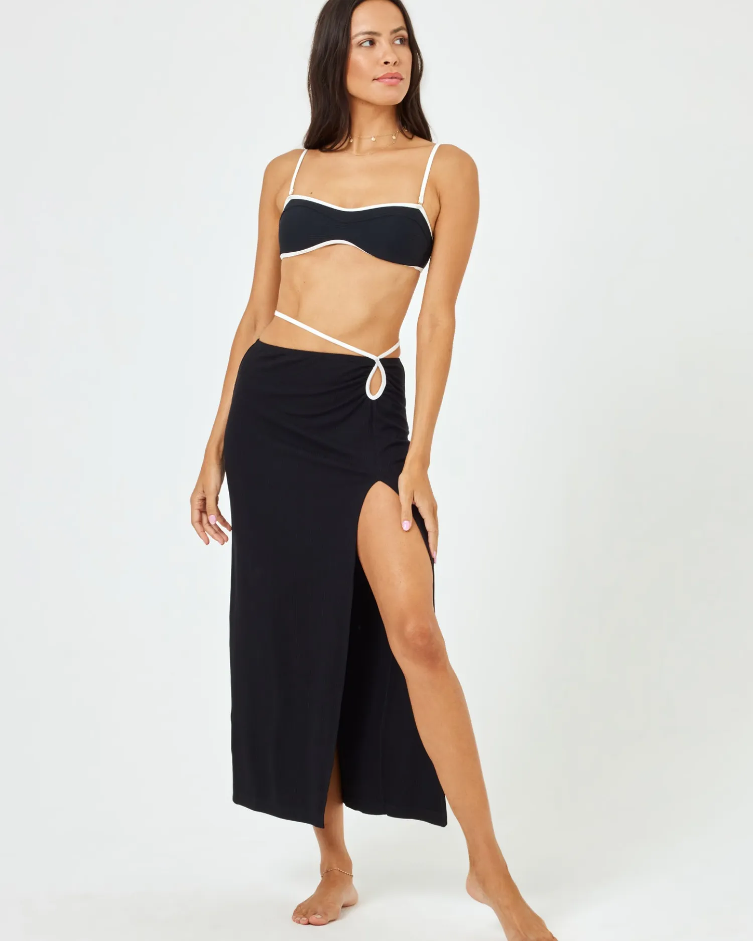 Best Monae Skirt - Black-Cream Cover-ups|Bottoms