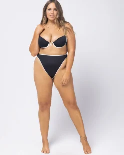 Discount Nico Bikini Top - Black Cream Underwire|Bralette