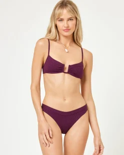 Outlet Peyton Bikini Top - Merlot Bralette|Bikini Tops