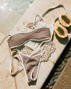 Hot Pixie Bikini Bottom - Saddle-Cream Bitsy|Bikini Bottoms