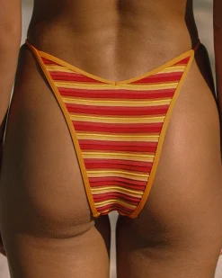 New Pixie Bikini Bottom - Sunset Stripe Bitsy|Bikini Bottoms
