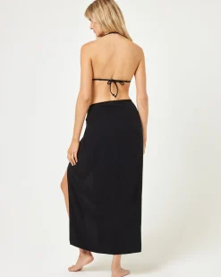 Hot Portela Sarong - Black Cover-ups
