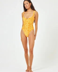 Outlet Printed Kendal One Piece - Golden Hour Blooms Classic|One Pieces