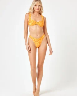 New Printed Stella Bikini Top - Golden Hour Blooms Underwire|Bikini Tops