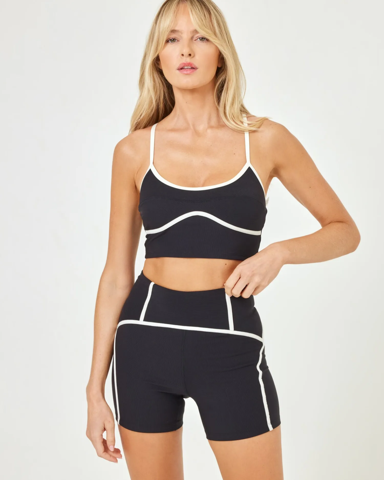 Best Revel Short - Black-Cream Bottoms