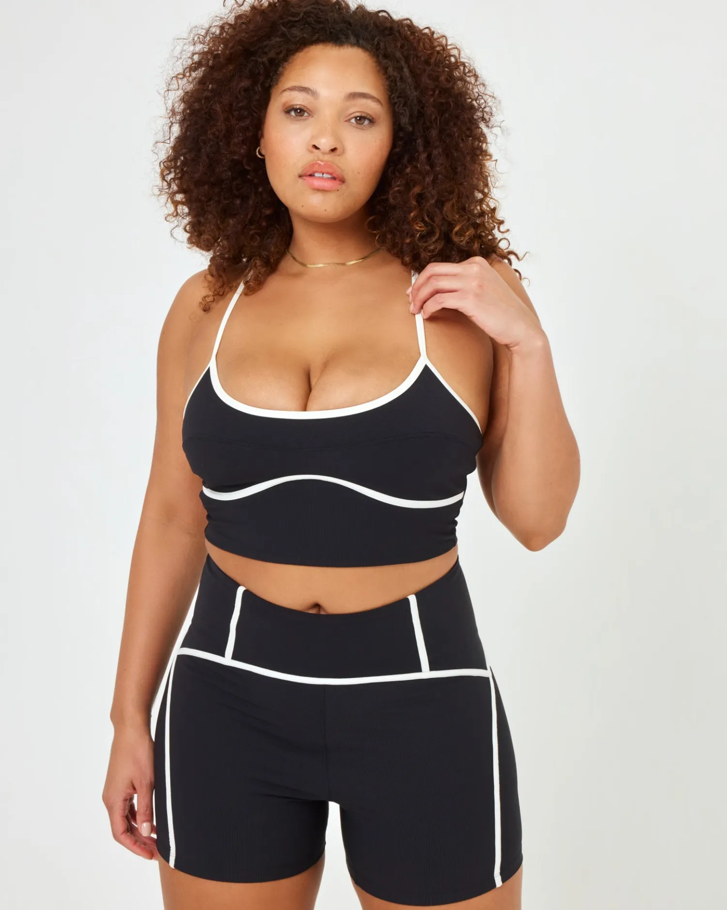 Online Revel Top - Black-Cream Tops & Bras