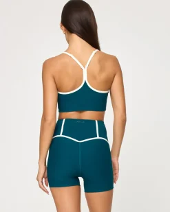 Sale Revel Top - Deep Teal-Cream Tops & Bras