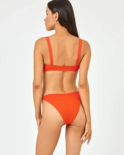 Fashion Ribbed Winona Bikini Bottom - Pimento Classic|Bikini Bottoms