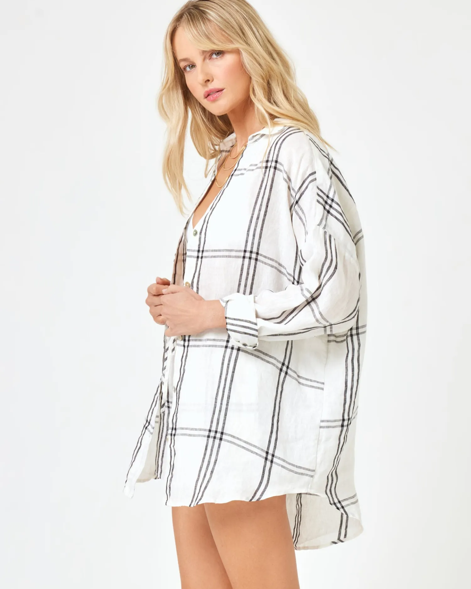 Clearance Rio Tunic - Late Mornings Plaid Sets|Cover-ups