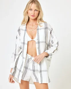 Clearance Rio Tunic - Late Mornings Plaid Sets|Cover-ups