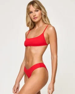 Online Rocky Bikini Bottom - Ribbed Flame Classic