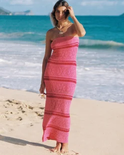 Hot Rosalia Dress - Cali Blooms Stripe Dresses