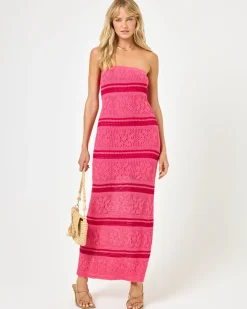 Hot Rosalia Dress - Cali Blooms Stripe Dresses