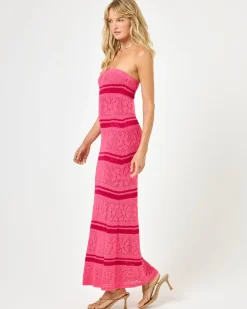 Hot Rosalia Dress - Cali Blooms Stripe Dresses