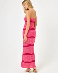 Hot Rosalia Dress - Cali Blooms Stripe Dresses