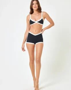 New Sailor Bikini Bottom - Black-Cream Full|Bikini Bottoms