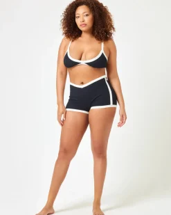 New Sailor Bikini Bottom - Black-Cream Full|Bikini Bottoms
