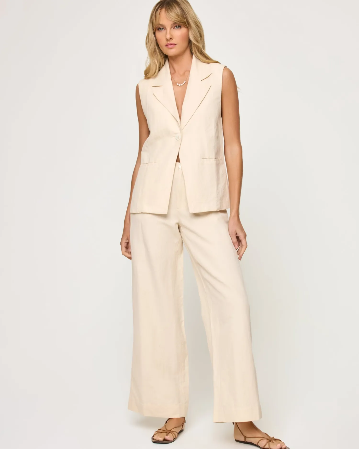 Sale San Marco Vest - Flax Sets|Tops