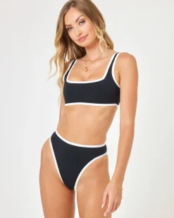 Sale Seamless Ventura Bikini Bottom - Black-Cream Bitsy|Bikini Bottoms