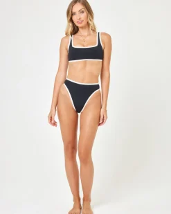 Sale Seamless Ventura Bikini Bottom - Black-Cream Bitsy|Bikini Bottoms