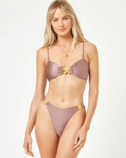 Sale Seas The Day Bikini Top - Smoky Quartz Bandeau|Bralette