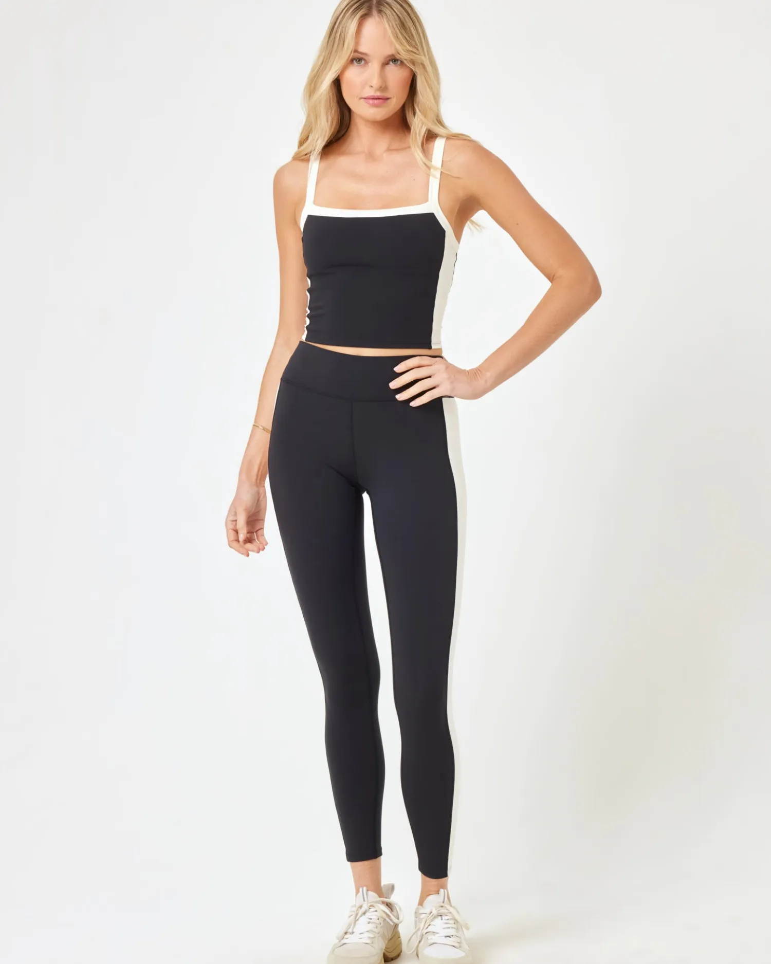 Outlet Sidelines Legging - Black-Cream Bottoms