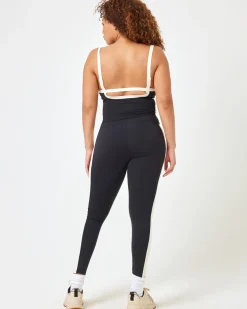 Outlet Sidelines Legging - Black-Cream Bottoms