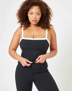 Clearance Sidelines Top - Black-Cream Tops & Bras