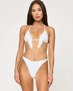 Fashion Sienna Bikini Top - White Bikini Tops|Triangle