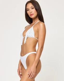 Fashion Sienna Bikini Top - White Bikini Tops|Triangle