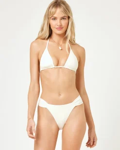 Online Sofia Bikini Top - Cream Bikini Tops|Triangle