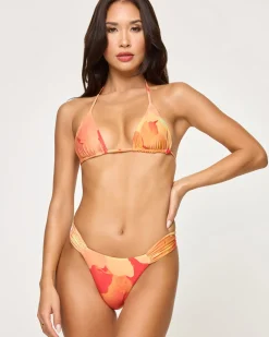 Discount Sofia Bikini Top - Native Poppies Triangle