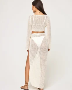 Hot Soliel Sarong Skirt - Cream Sets|Cover-ups