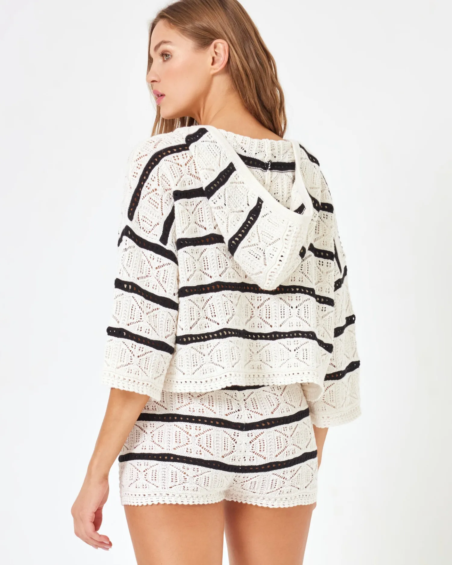 New Striped Diamond Eyes Hoodie - Starcrossed Stripe Tops