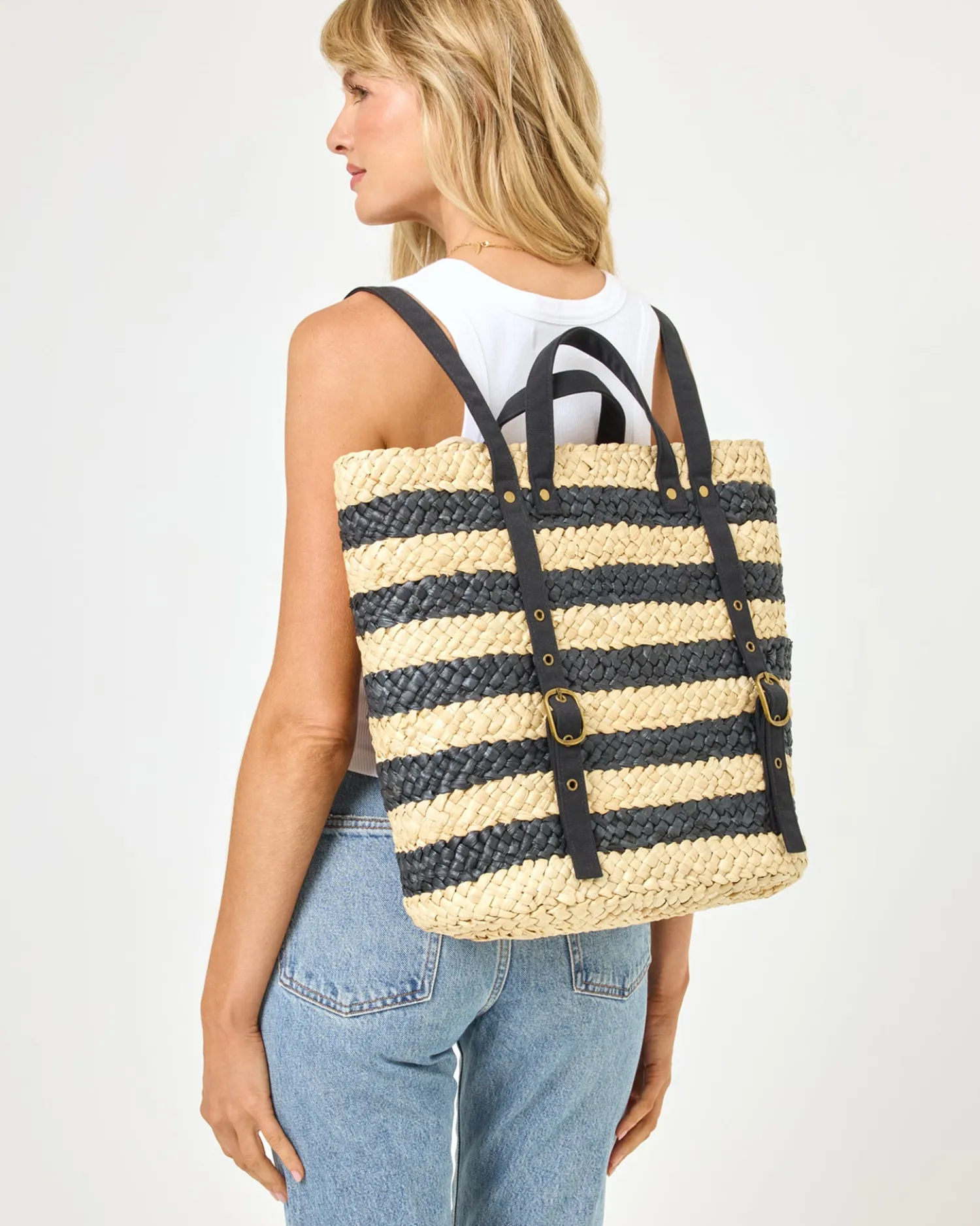 Fashion Summer Days Backpack - Natural-Black Bags