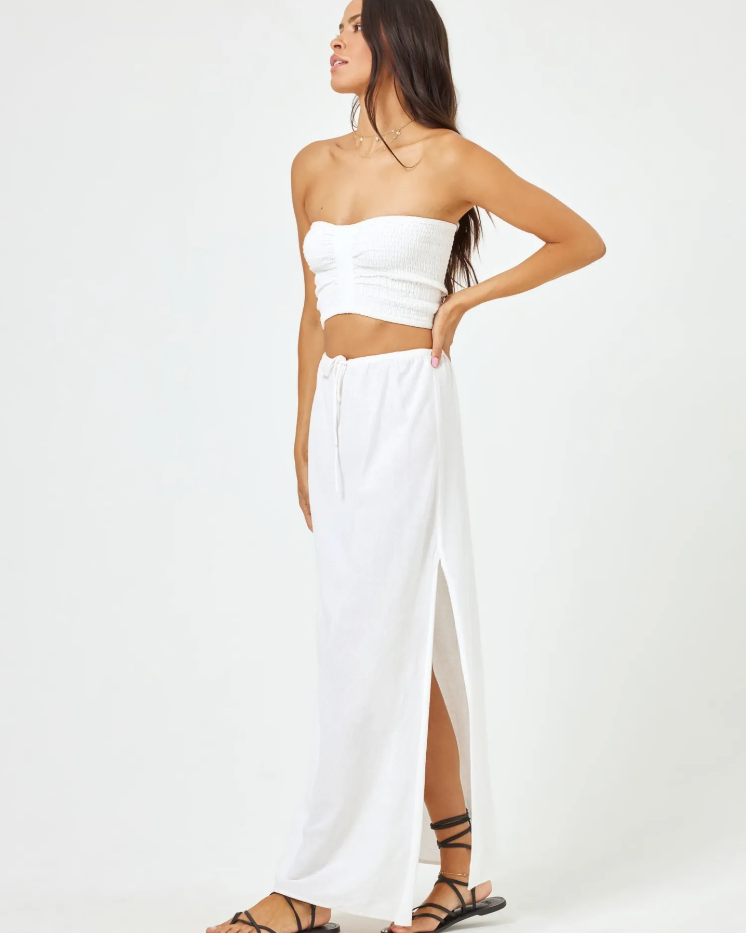 Clearance Summer Feels Skirt - Cream Sets|Bottoms